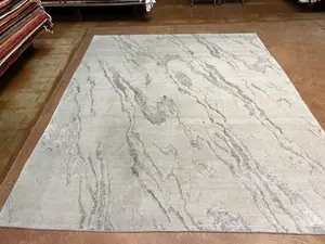 New Grey India Modern Art Collection  8' X 10'