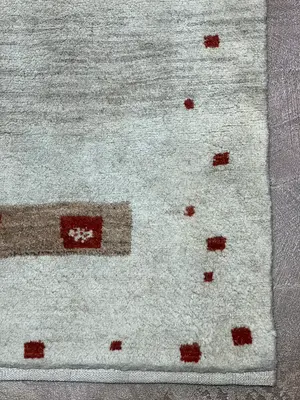 New Ivory Persian Gabbeh 4' X 6'
