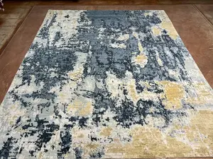 New Blue India Abstract Modern 8' X 10'