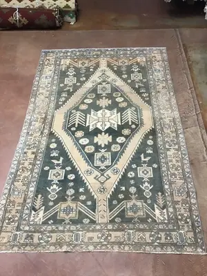Vintage Blue Persian Hamadan 5' X 7'