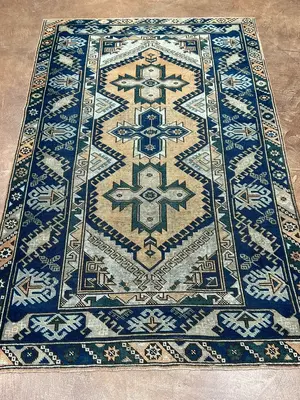 Vintage Grey Turkey Dosemealti 4' X 6'