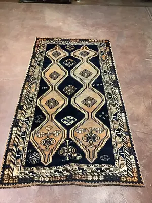 Vintage Navy Persian Afshar 4' X 6'