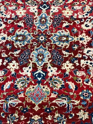 Vintage Red Persian Isfahan 5' X 7'