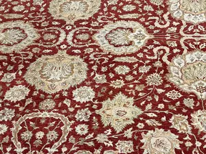 New Red Pakistan Tabriz 9' X 12'