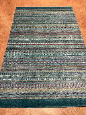 New Blue Pakistan Gabbeh 5'-6"x8'