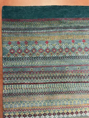 New Blue Pakistan Gabbeh 5'-6"x8'