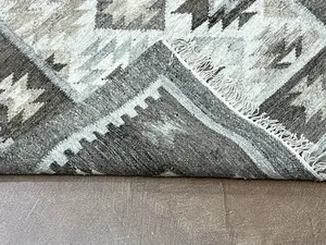 New Grey India Dhurrie 3' X 5'