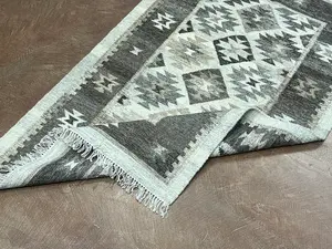 New Grey India Dhurrie 3' X 5'