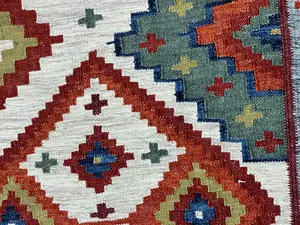 New Ivory India Dhurrie 4' X 6'