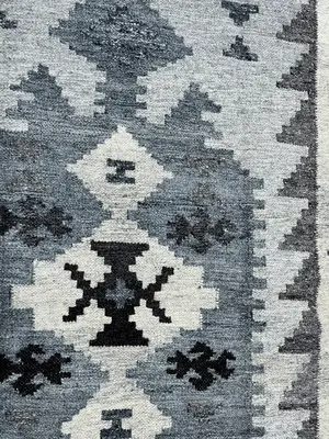 New Grey India Dhurrie 4' X 6'
