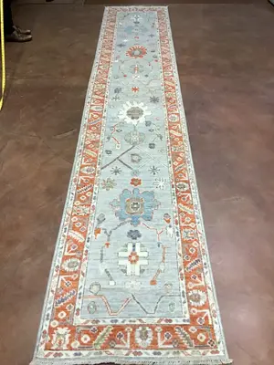 New Blue Pakistan Oushak Runner