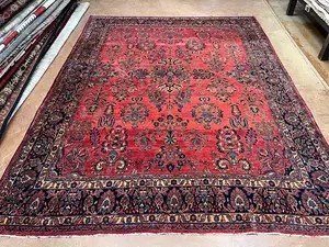 Antique Red Persian Saruk 9' X 12'