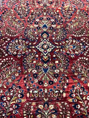 Antique Red Persian Saruk 4' X 6'