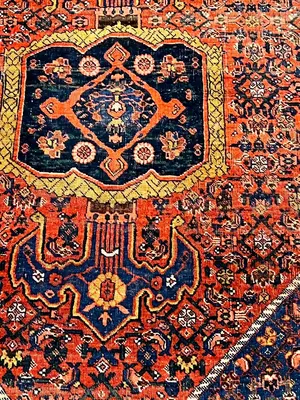 Antique Red Persian Bijar 5' X 7'