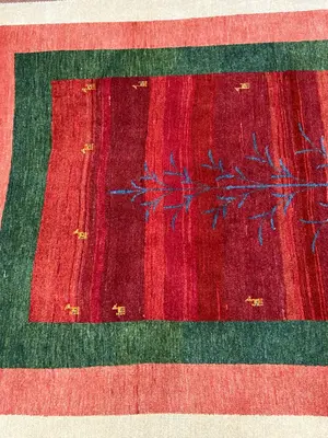 Vintage Red Persian Gabbeh 5' X 7'
