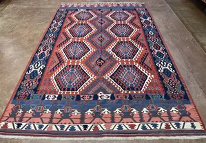 Vintage Red Turkey Kelim 7' X 10'