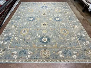 New Grey Afghanistan Oushak 9' X 12'