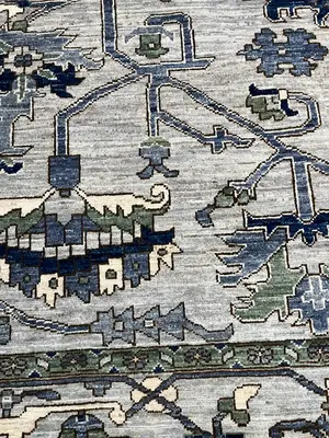 New Blue Afghanistan Modern Tribal 8' X 10'
