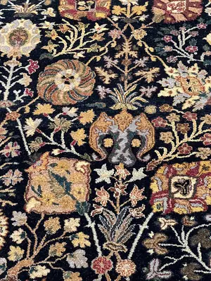New Black India Indo Persian 9' X 12'