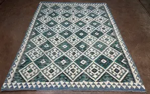 New Blue Afghanistan Maimana Kelim 5'-6"x8'