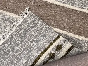 New Grey India Modern Dhurrie 9' X 12'