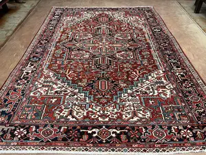 Vintage Red Persian Heriz 9' X 12'