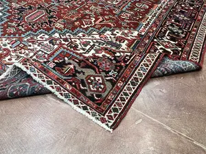 Vintage Red Persian Heriz 9' X 12'