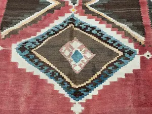 Vintage Rust Persian Kelim Qashqai Runner