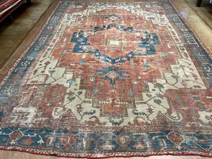 Antique Rust Persian Serapi 10' X 14'