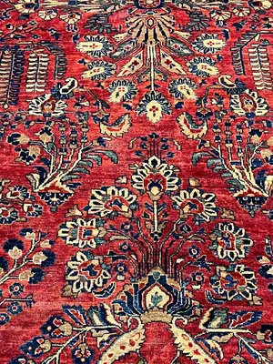 Antique Red Persian Saruk 9' X 12'