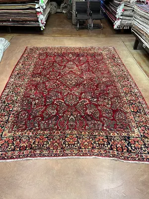 Antique Red Persian Saruk 9' X 12'