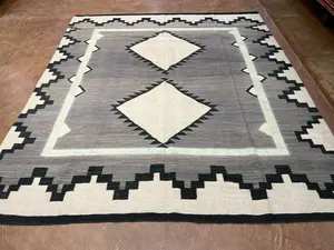 New Grey Pakistan Navajo Kelim 8' X 10'