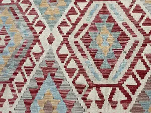 New Ivory Pakistan Modern Tribal Kelim 8' X 10'