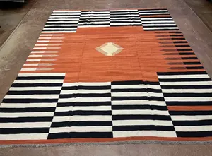 New Orange Afghanistan Modern Kelim 8' X 10'
