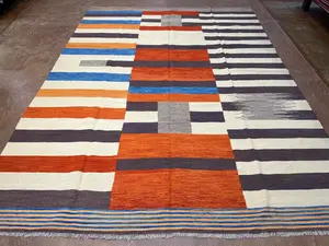 New Multi Afghanistan Modern Kelim 9' X 12'