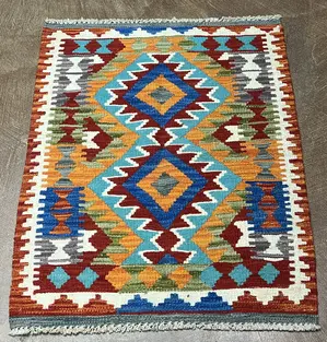 New Multi Afghanistan Modern Maimana Kelim 2' X 3'
