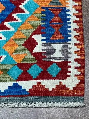 New Multi Afghanistan Modern Maimana Kelim 2' X 3'