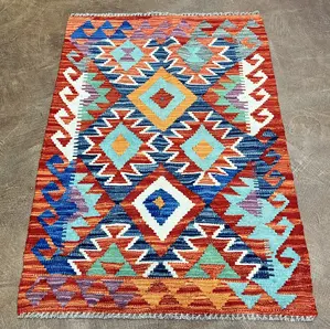 New Multi Afghanistan Modern Maimana Kelim 2'-6"x4'