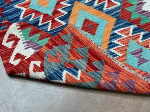 New Multi Afghanistan Modern Maimana Kelim 2'-6"x4'