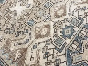 Vintage Brown Persian Karajeh Runner
