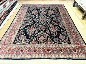 New Black India Indo Saruk 9' X 12'