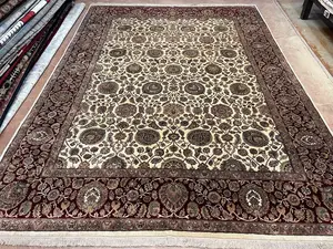 New Ivory India Indo Kashan 9' X 12'