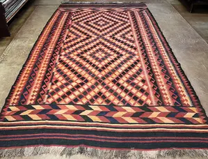 New Red Afghanistan Maimana Kelim 10' X 14'