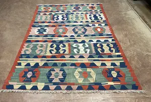 New Green Turkey Turkish Kelim 5' X 7'