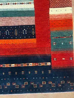 New Red Persian Gabbeh 5'-6"x8'