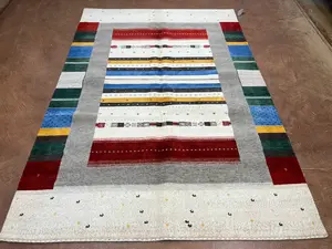 New Ivory Persian Gabbeh 6' X 9'