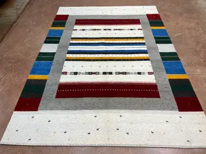 New Ivory Persian Gabbeh 6' X 9'