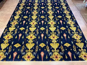 New Navy India Ikat 9' X 12'