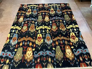 New Black India Ikat 8' X 10'