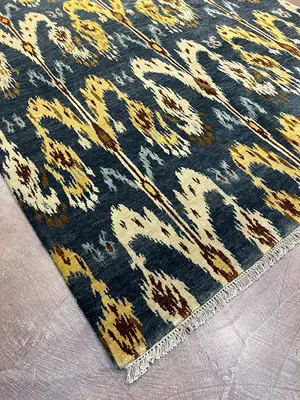 New Grey India Ikat 6' X 9'